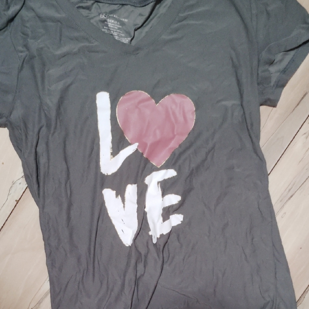 Gray Love Graphic T-Shirt